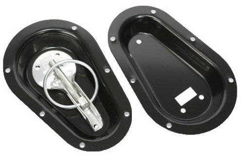 Kuva: Recessed Bonnet Pin Plates - Black