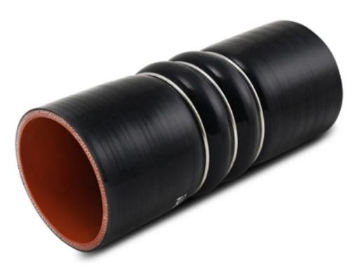 Kuva: 2,5" / 63mm Silicone Hump Hose w/3 SS Rings - Length 152,4mm. - Black