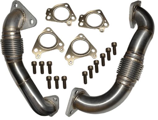 Kuva: ATS Diesel 2001 - 2015 GM 6.6L Duramax Up Pipe Direct Replacement Kit (Driver Pass Side Incl. HW)