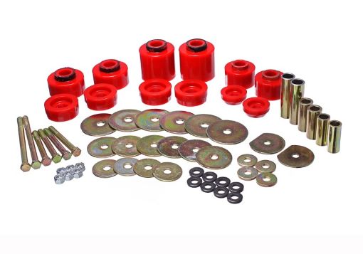 Kuva: Energy Suspension 80 - 96 Ford F - 150250350 Red Body Mount Set Includes Hardware