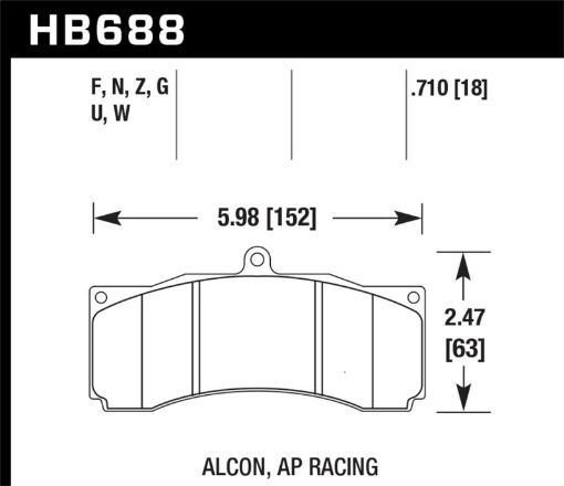 Kuva: Hawk DTC - 80 AP RacingStop Tech Universal Performance Compound Racing Brake Pads