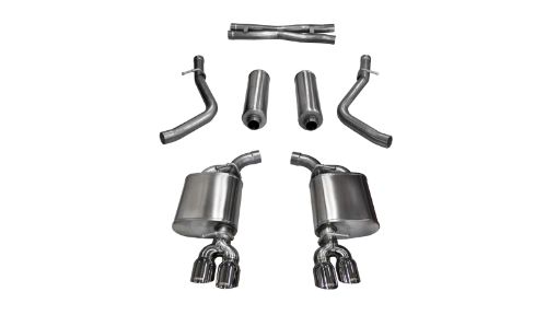 Kuva: Corsa 15 - 16 Dodge Challenger Xtreme Cat - Back Dual Rear Exit with Twin 3.5in Polished Pro - Series Tips