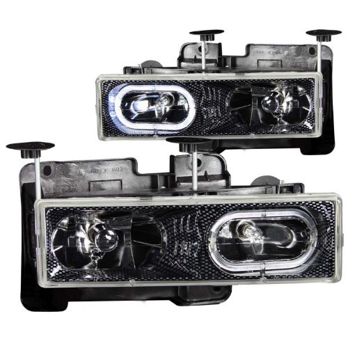 Kuva: ANZO 1988 - 1998 Chevrolet C1500 Crystal Headlights Carbon w Halo