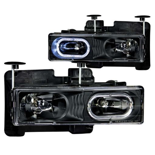 Kuva: ANZO 1988 - 1998 Chevrolet C1500 Crystal Headlights Black w Halo