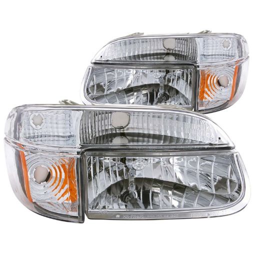 Kuva: ANZO 1995 - 2001 Ford Explorer Crystal Headlights Chrome w Corner Lights 2pc