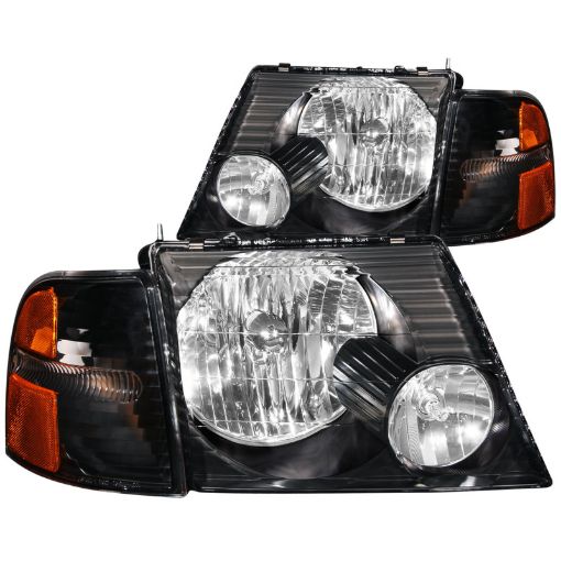 Kuva: ANZO 2002 - 2005 Ford Explorer Crystal Headlights Black w Corner Lights 2pc