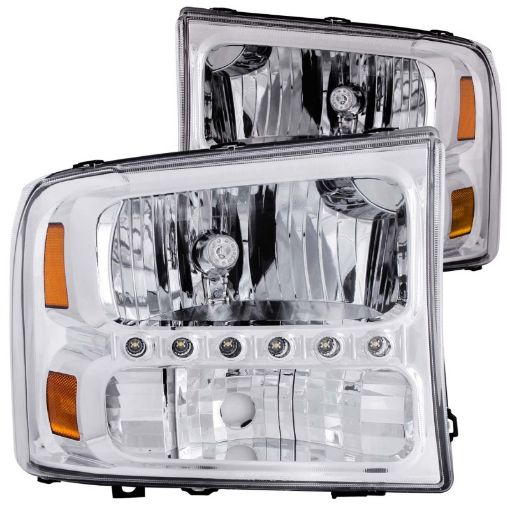 Kuva: ANZO 2000 - 2004 Ford Excursion Crystal Headlights Chrome w LED 1pc