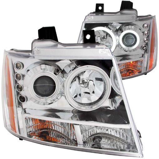 Kuva: ANZO 2007 - 2013 Chevrolet Avalanche Projector Headlights w Halo Chrome