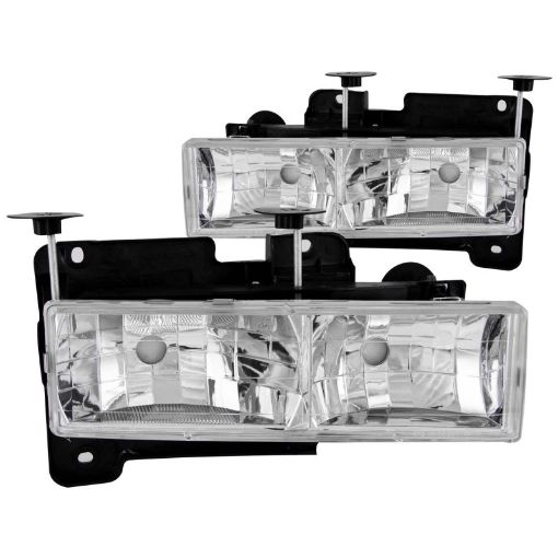 Kuva: ANZO 1988 - 1998 Chevrolet C1500 Crystal Headlights Chrome wo Bulbs