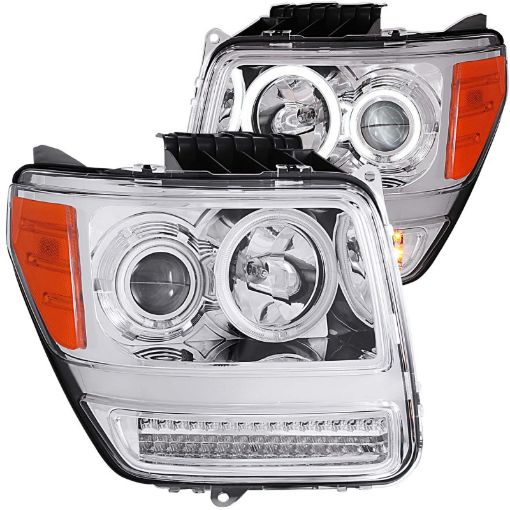 Kuva: ANZO 2007 - 2012 Dodge Nitro Projector Headlights w Halo Chrome (CCFL) G2