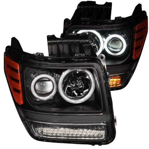 Kuva: ANZO 2007 - 2012 Dodge Nitro Projector Headlights w Halo Black (CCFL) G2