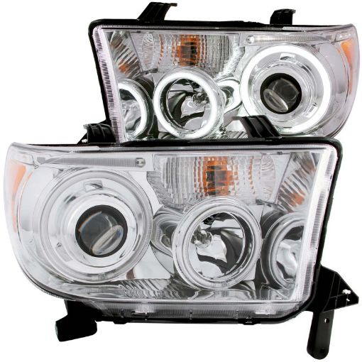 Kuva: ANZO 2007 - 2013 Toyota Tundra Projector Headlights w Halo Chrome (CCFL)