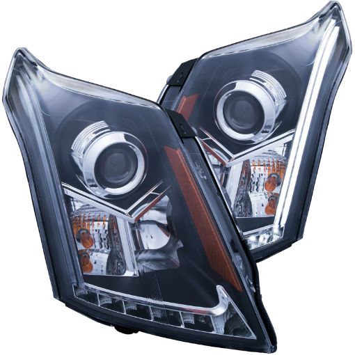 Kuva: ANZO 2010 - 2015 Cadillac Srx Projector Headlights w Plank Style Design Black