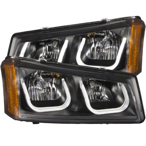 Kuva: ANZO 2003 - 2006 Chevrolet Silverado 1500 Projector Headlights w U - Bar Black