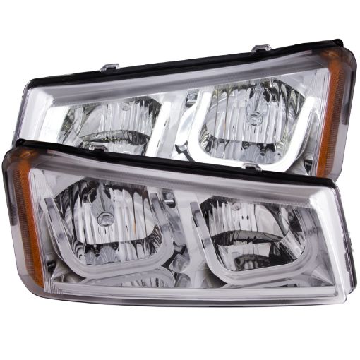 Kuva: ANZO 2003 - 2006 Chevrolet Silverado 1500 Projector Headlights w U - Bar Chrome