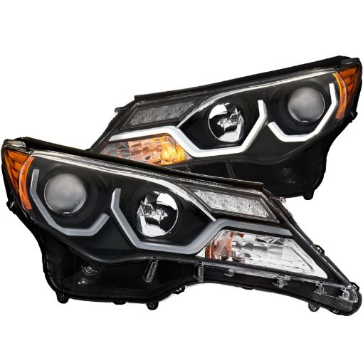 Kuva: ANZO 2013 - 2015 Toyota Rav4 Projector Headlights w Plank Style Design Black