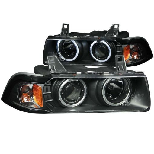 Kuva: ANZO 1992 - 1998 BMW 3 Series E36 Projector Headlights w Halo Black (CCFL) G2