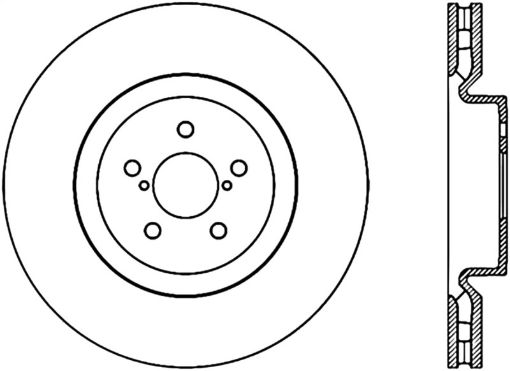 Kuva: StopTech Power Slot 04 STi CRYO (5x100) Front Right Rotor