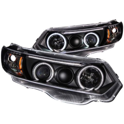 Kuva: ANZO 2006 - 2011 Honda Civic Projector Headlights w Halo Black (CCFL)