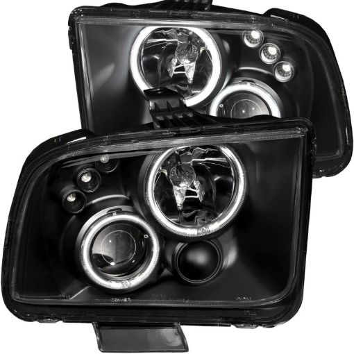 Kuva: ANZO 2005 - 2009 Ford Mustang Projector Headlights w Halo Black