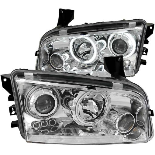 Kuva: ANZO 2006 - 2010 Dodge Charger Projector Headlights w Halo Chrome (CCFL)