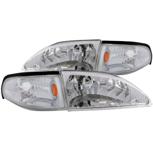 Kuva: ANZO 1994 - 1998 Ford Mustang Crystal Headlights Chrome