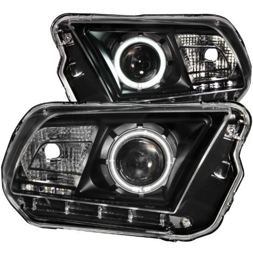 Kuva: ANZO 2010 - 2014 Ford Mustang Projector Headlights w Halo Black (CCFL)