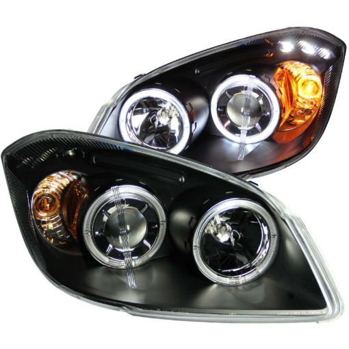 Kuva: ANZO 2005 - 2010 Chevrolet Cobalt Projector Headlights w Halo Black w LED