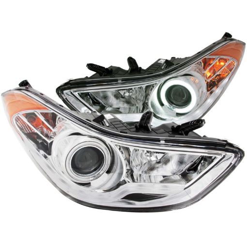 Kuva: ANZO 2011 - 2014 Hyundai Elantra Projector Headlights w Halo Chrome (CCFL)