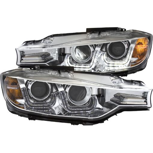 Kuva: ANZO 2012 - 2015 BMW 3 Series Projector Headlights w U - Bar Chrome