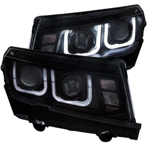 Kuva: ANZO 2014 - 2015 Chevrolet Camaro Projector Headlights w U - Bar Black