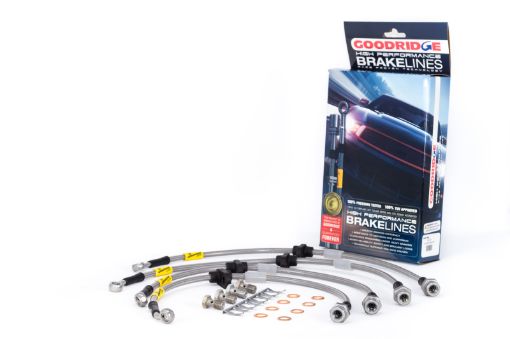 Kuva: Goodridge 99 - 00 Honda Civic Si (wRear Disc) Stainless Steel Brake Line Kit