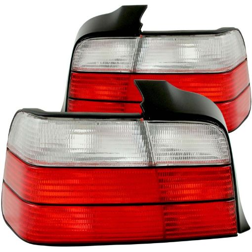 Kuva: ANZO 1992 - 1998 BMW 3 Series E36 Sedan Taillights RedClear