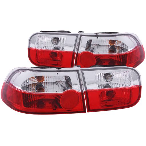 Kuva: ANZO 1992 - 1995 Honda Civic Taillights RedClear