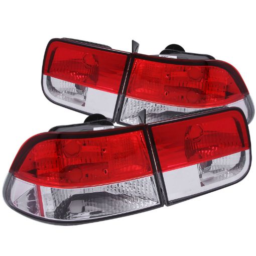 Kuva: ANZO 1996 - 2000 Honda Civic Taillights RedClear