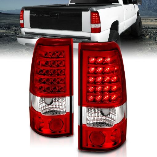 Kuva: ANZO 1999 - 2007 Chevrolet Silverado 1500 LED Taillights RedClear