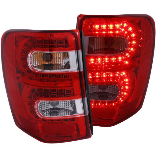 Kuva: ANZO 1999 - 2004 Jeep Grand Cherokee LED Taillights RedClear