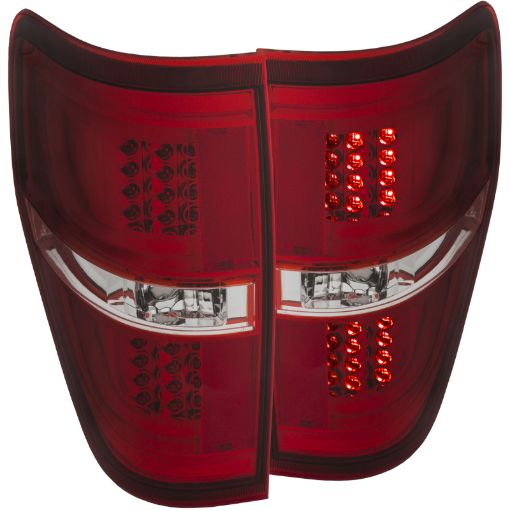 Kuva: ANZO 2009 - 2013 Ford F - 150 LED Taillights RedClear