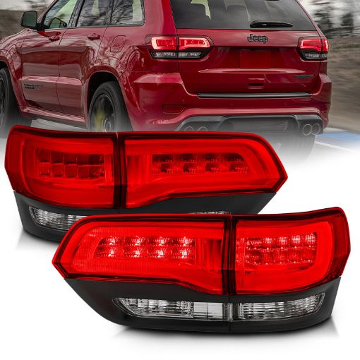 Kuva: ANZO 2014 - 2016 Jeep Grand Cherokee LED Taillights RedClear