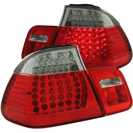 Kuva: ANZO 1999 - 2001 BMW 3 Series E46 LED Taillights RedClear 4pc