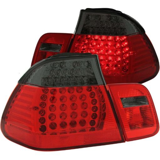 Kuva: ANZO 1999 - 2001 BMW 3 Series E46 LED Taillights RedSmoke 2pc