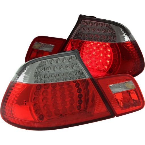 Kuva: ANZO 2000 - 2003 BMW 3 Series E46 LED Taillights Red Clear 4pc