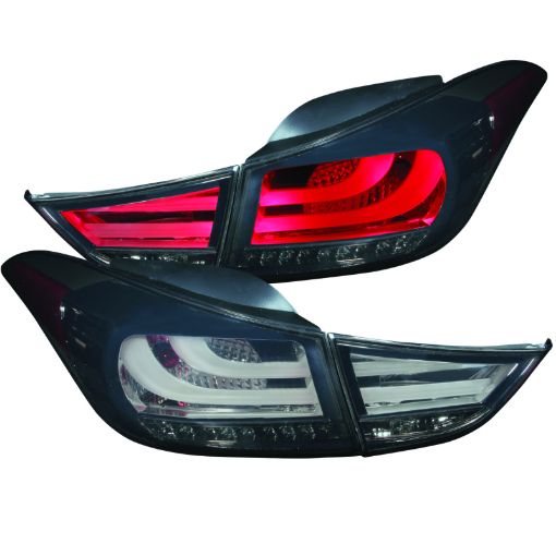 Kuva: ANZO 2011 - 2013 Hyundai Elantra LED Taillights Smoke 4pc