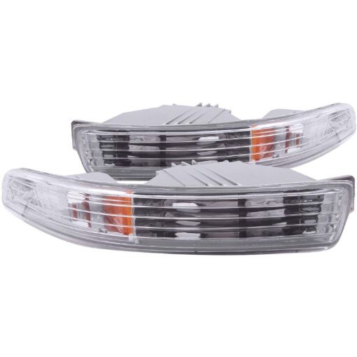 Kuva: ANZO 1994 - 1997 Acura Integra Euro Parking Lights Chrome w Amber Reflector