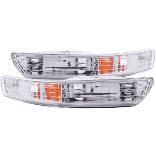 Kuva: ANZO 1998 - 2001 Acura Integra Euro Parking Lights Chrome w Amber Reflector