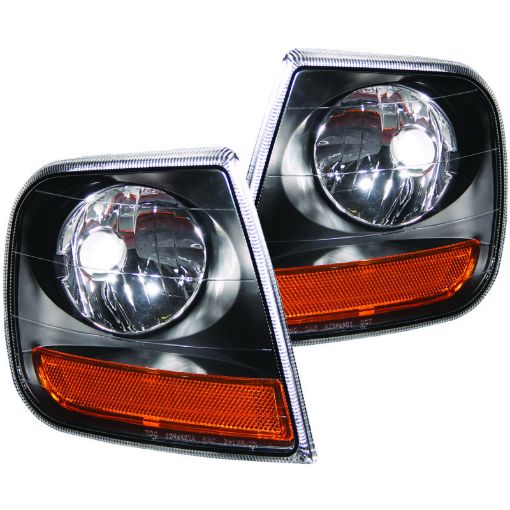 Kuva: ANZO Corner Lights 1997 - 2003 Ford F - 150 HARLEY DAVIDSON Style Corner Lights Black w Amber Reflector