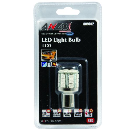 Kuva: ANZO LED Bulbs Universal LED 1157 Red - 28 LEDs 1 34in Tall