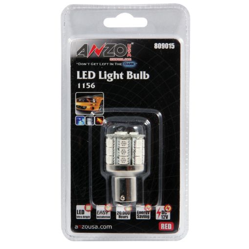 Kuva: ANZO LED Bulbs Universal LED 1156 Red - 23 LEDs 1 34in Tall