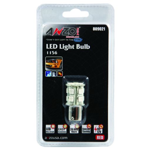 Kuva: ANZO LED Bulbs Universal LED 1156 Red - 13 LEDs 1 34in Tall