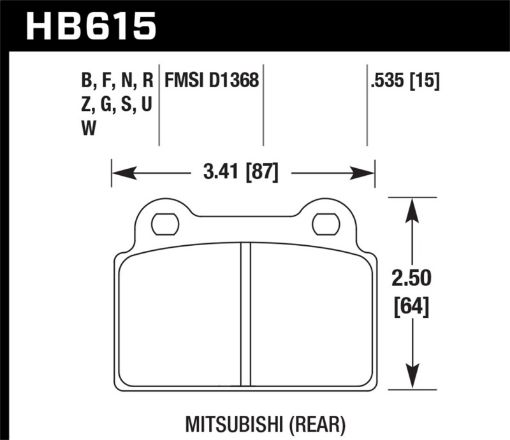 Kuva: Hawk EVO X HPS Street Rear Brake Pads